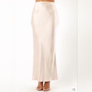 Chic Cream Maxi Skirt for Women